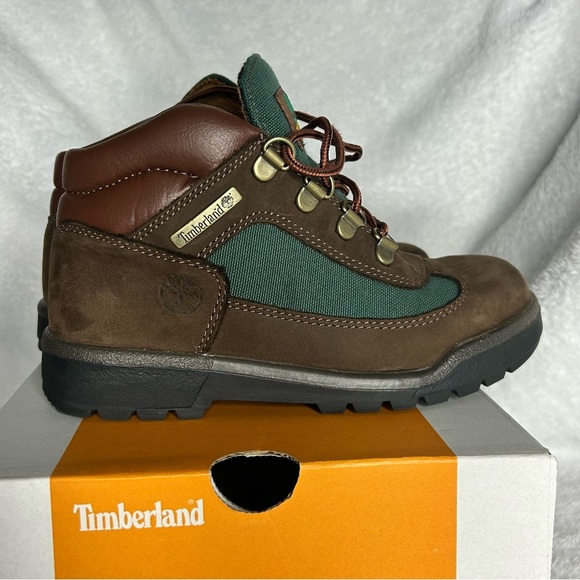 Timberland Chukka Field boot | Boys Sz 1 | Brown Green | Like New - Picture 5 of 8